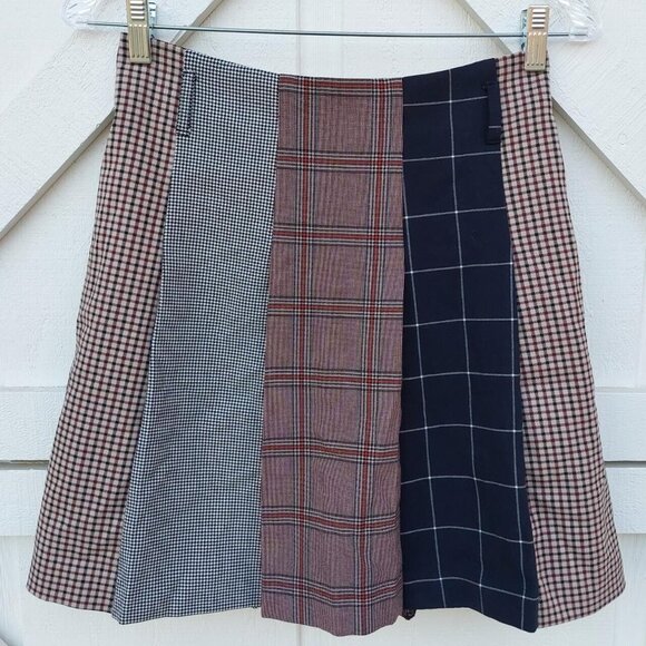 Guild Prime Cut & Sew Plaid Pattern Mini Pleated Skirt. Women's Sz 38 (US XS-S) - Picture 1 of 7